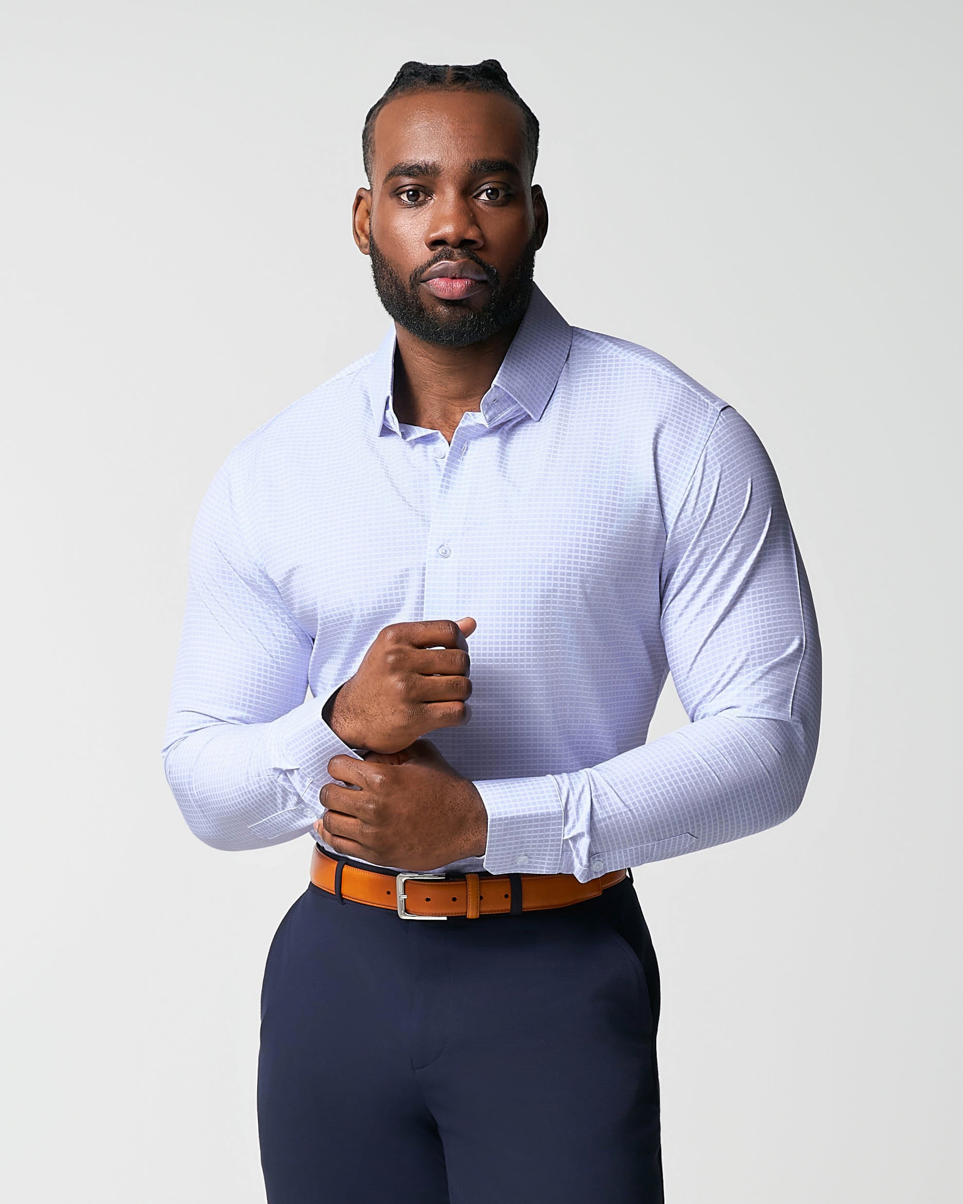 "The Xavier" Lavender with White Windowpane