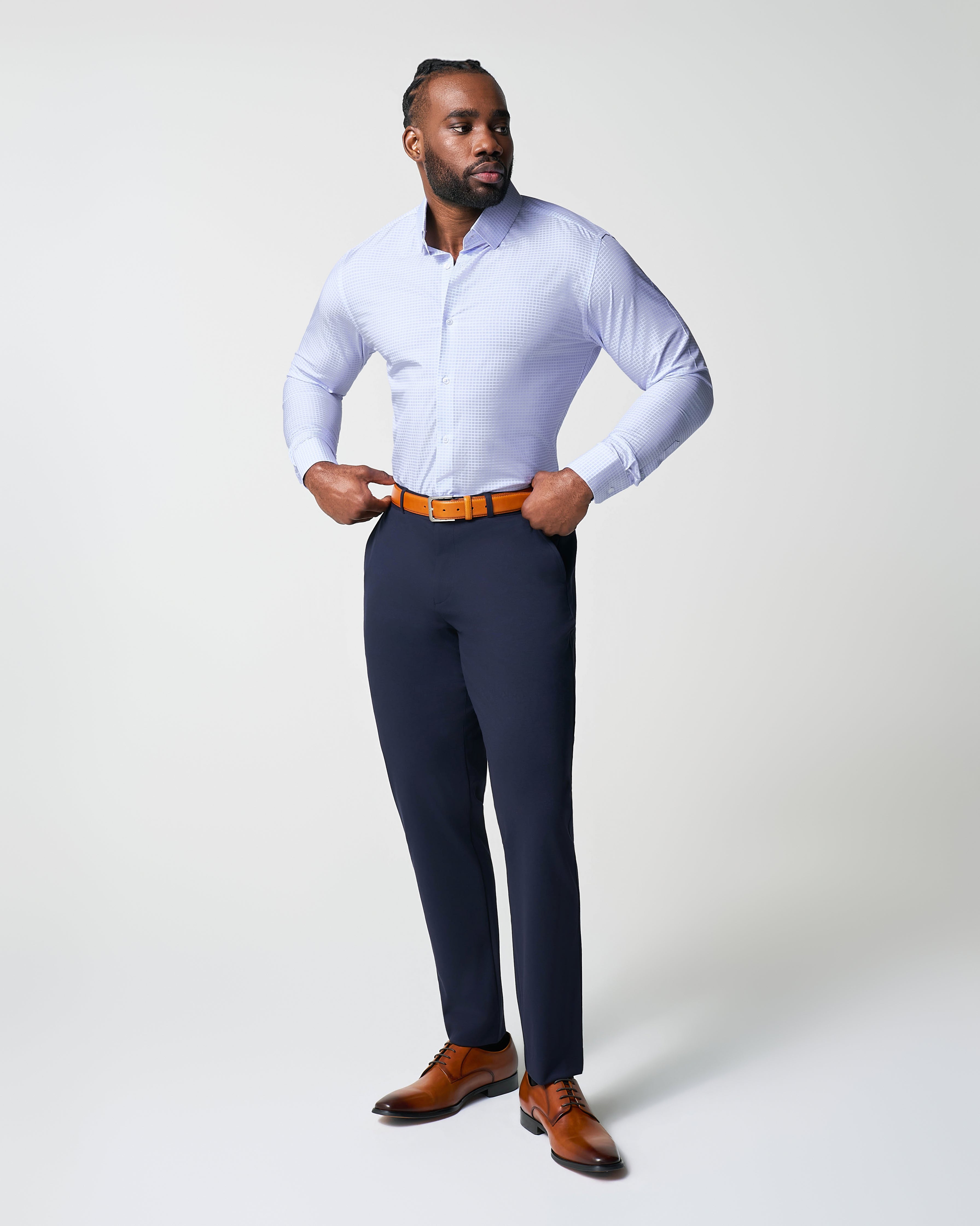 "The Xavier" Lavender with White Windowpane