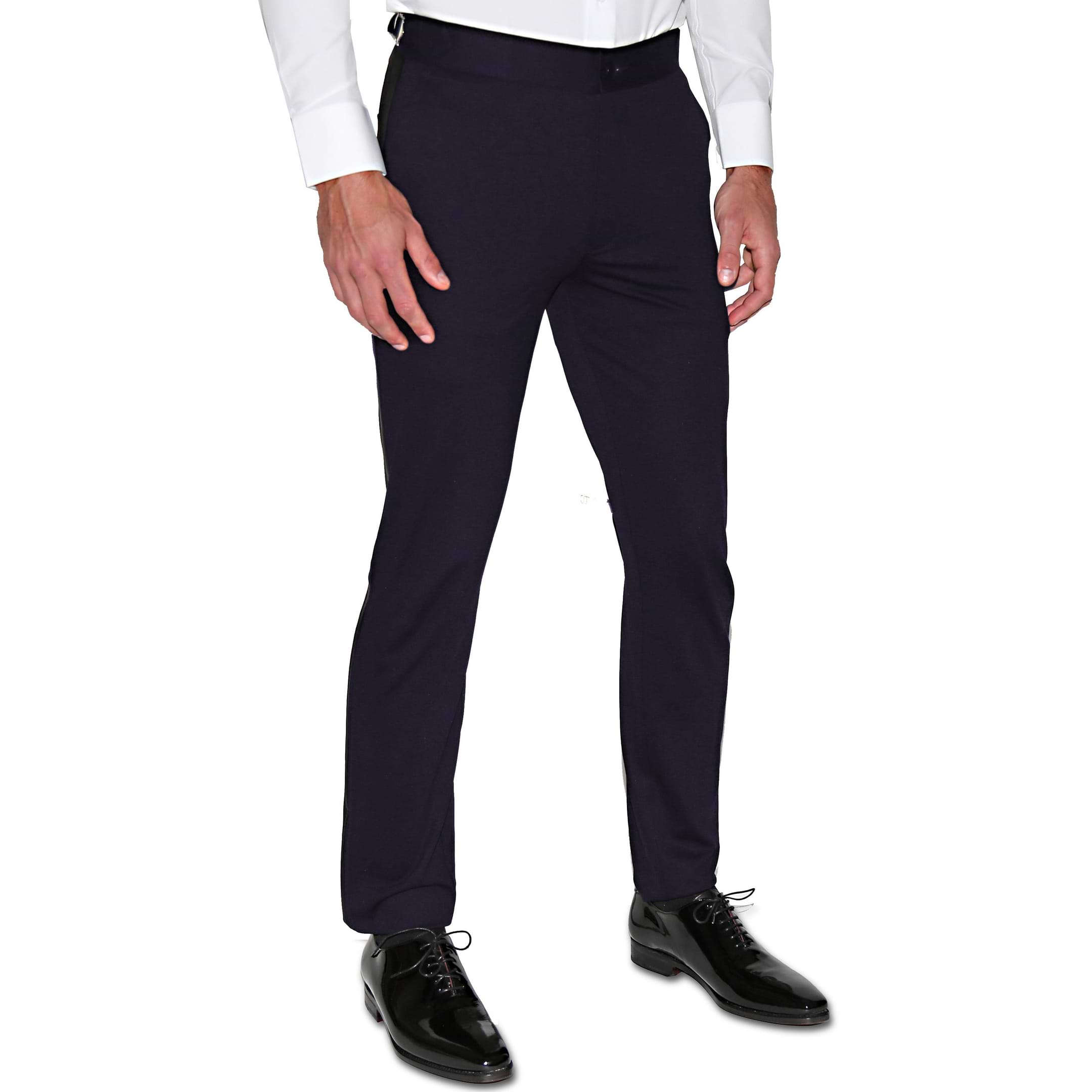 Athletic Fit Stretch Tuxedo Pants - Navy