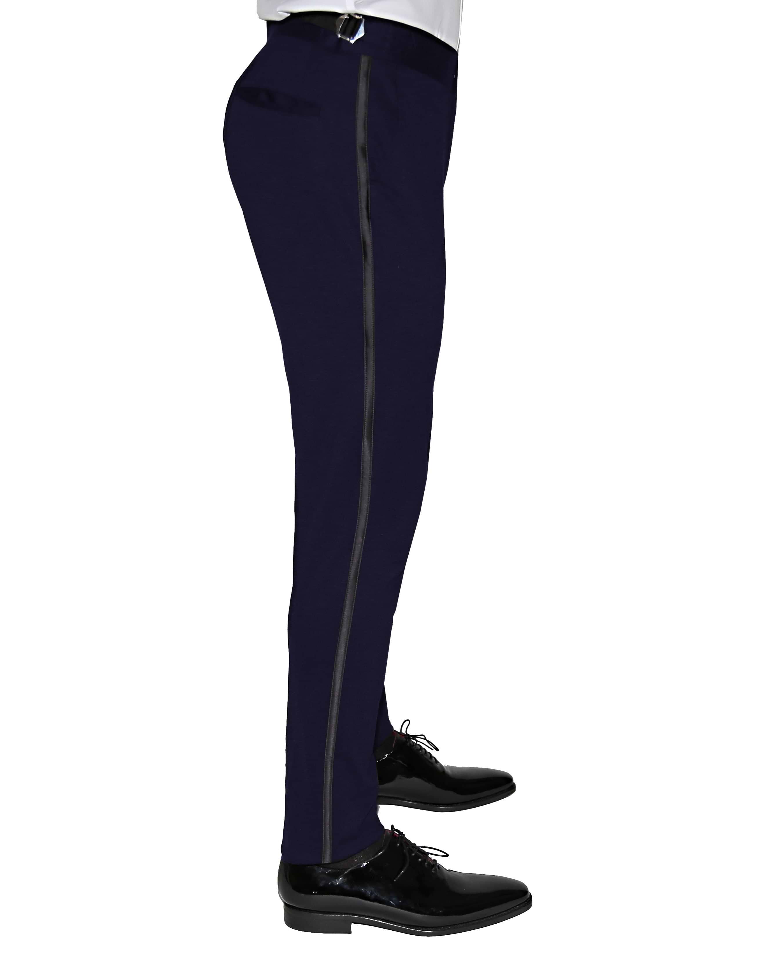 Athletic Fit Stretch Tuxedo Pants - Navy