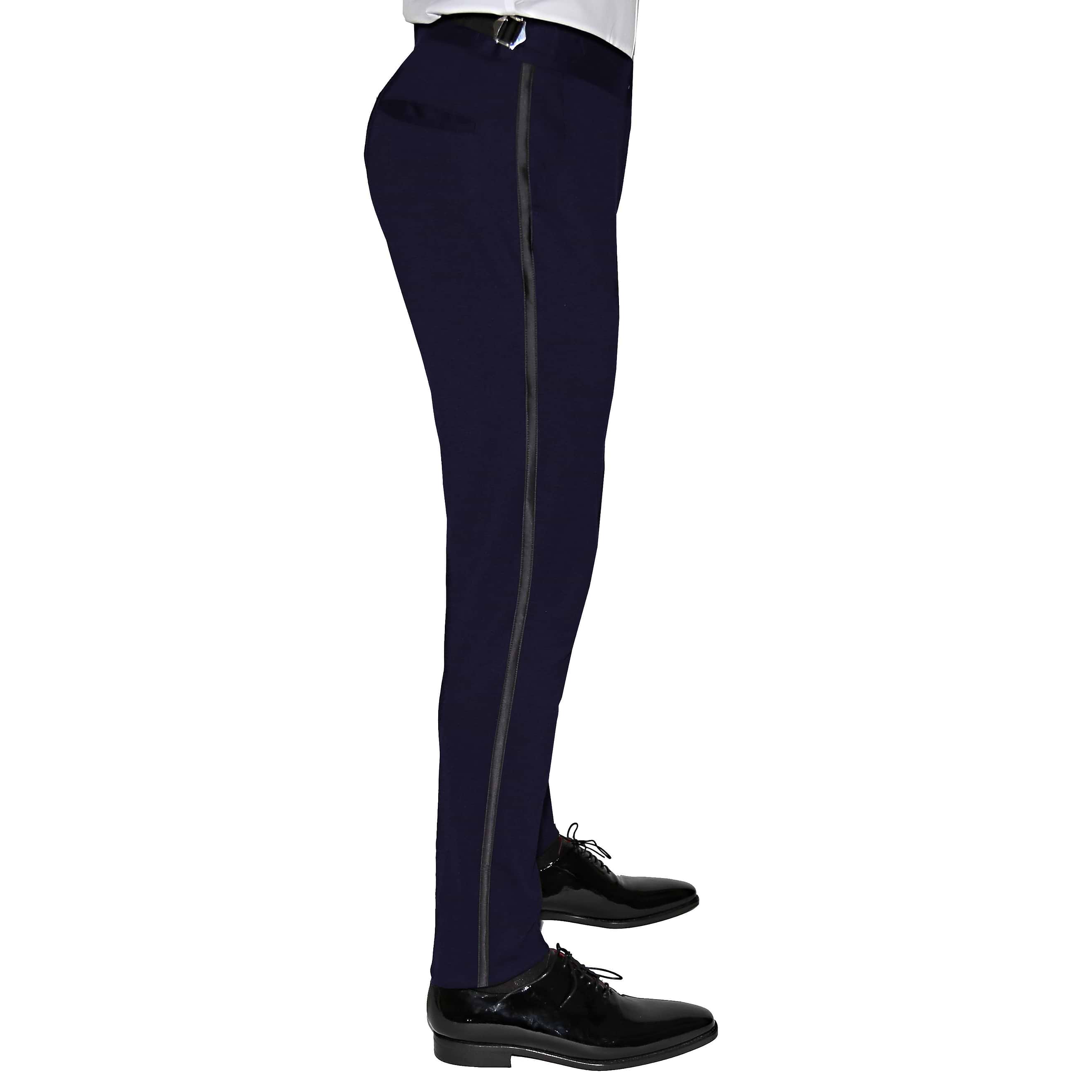 Athletic Fit Stretch Tuxedo Pants - Navy