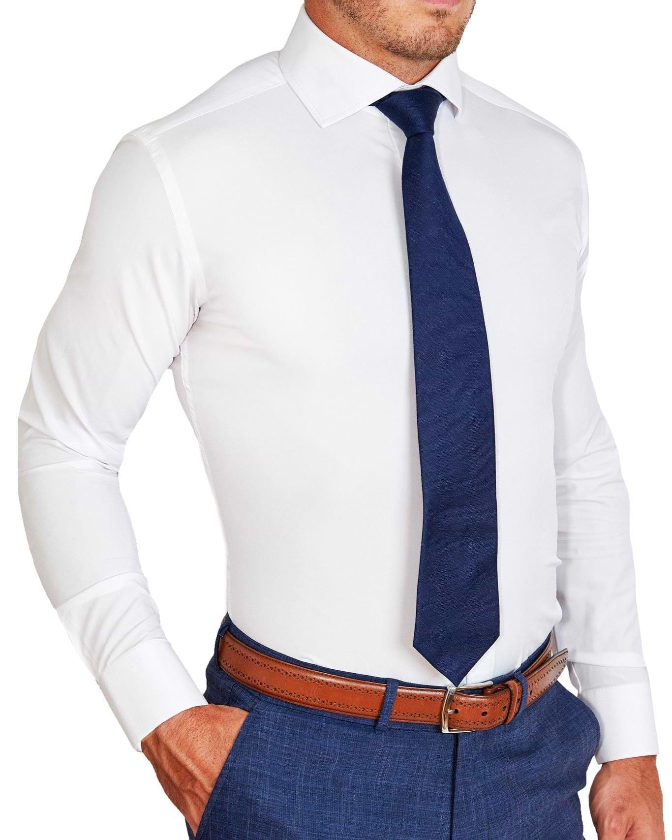 "The Springer" Solid White - Spread Collar