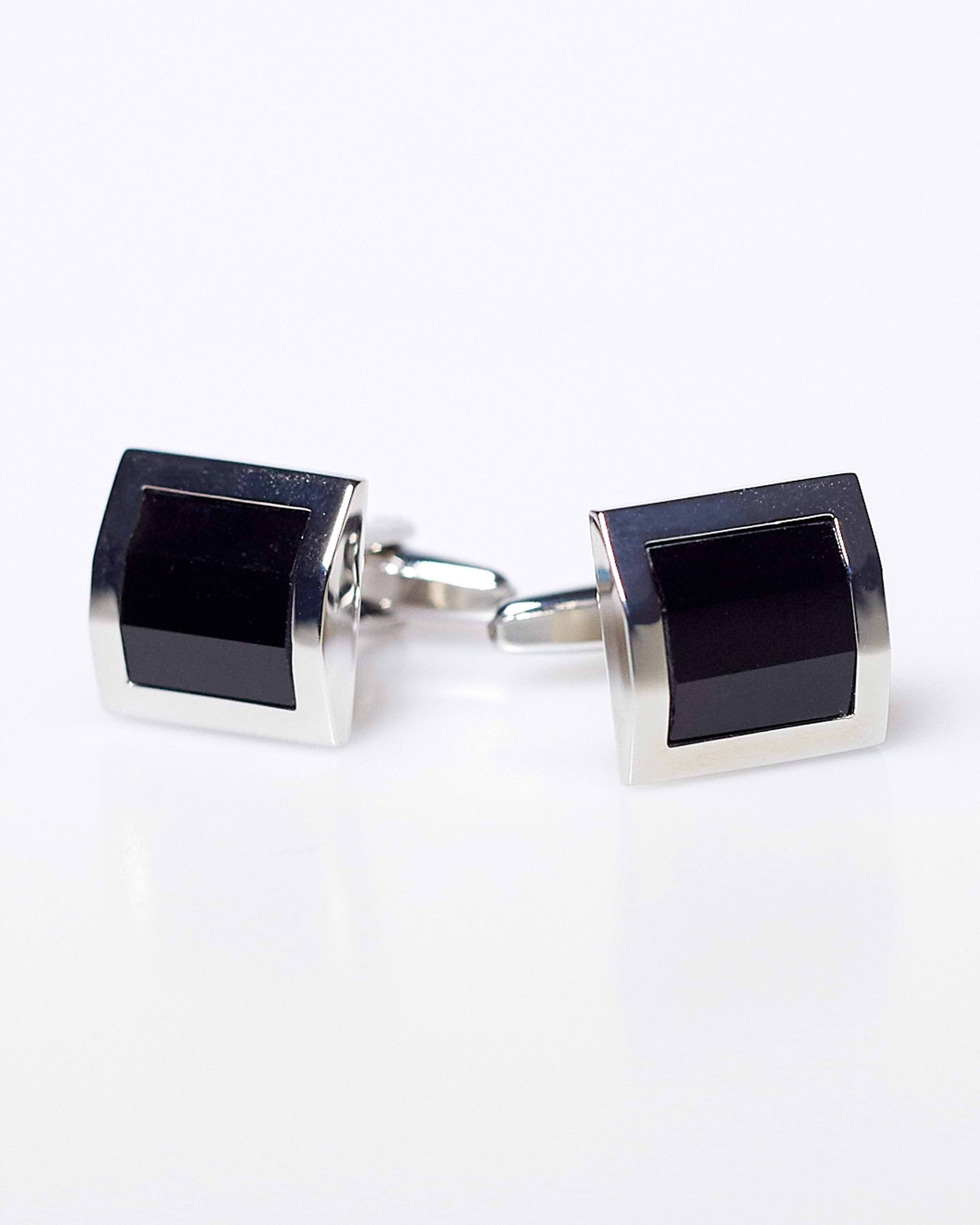 Black Square Cuff Links