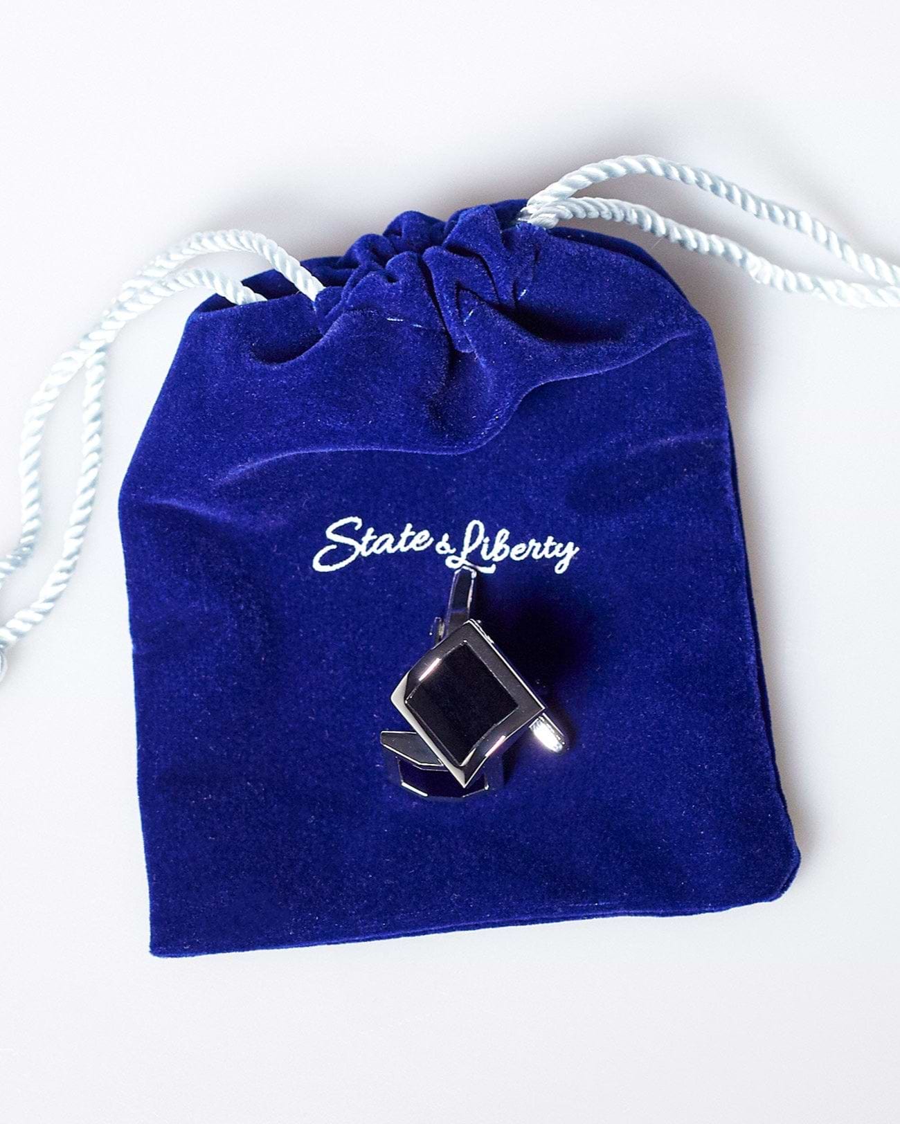 Black Square Cuff Links