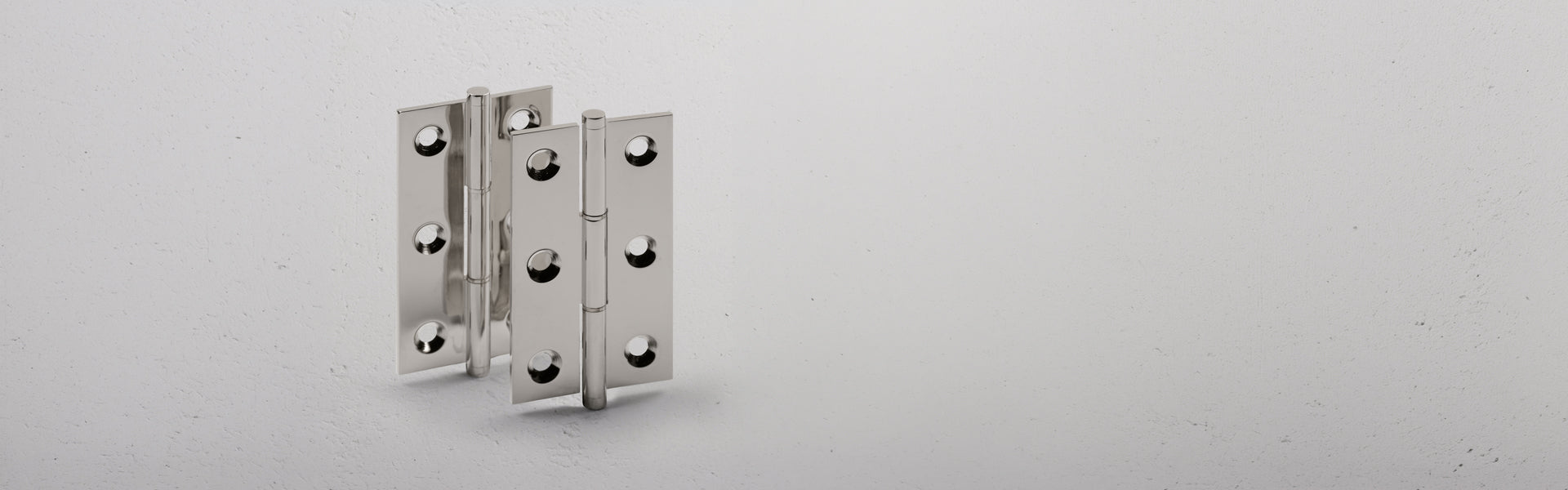 Polished nickel hinges