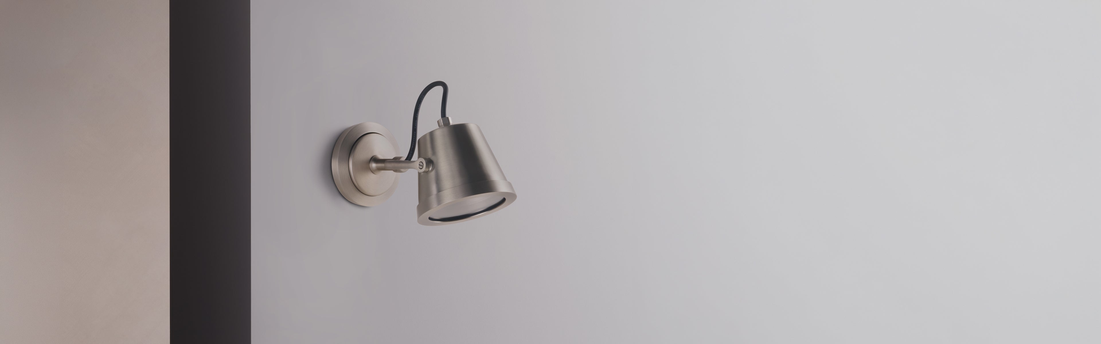 Satin nickel garden lights