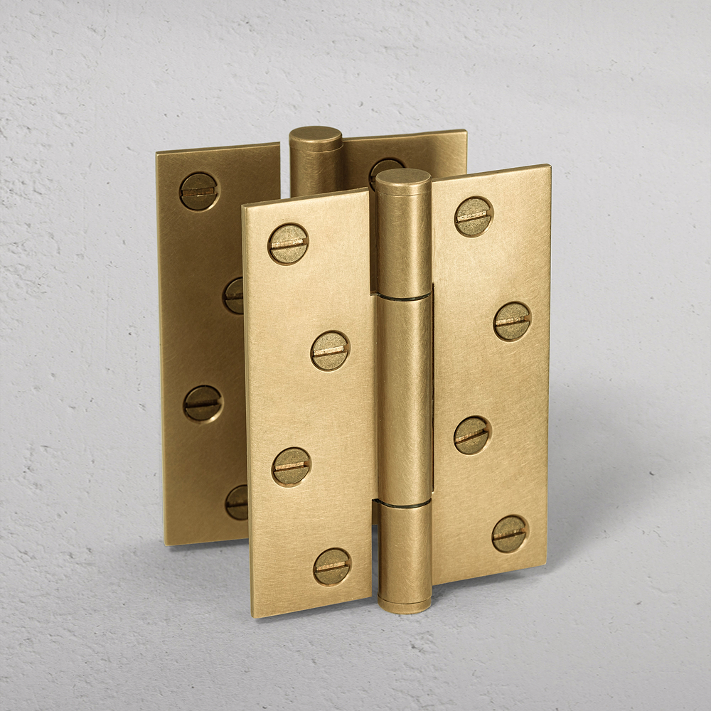 Hazel Paire de Charnières de Porte en Laiton FR60 - Laiton Ancien