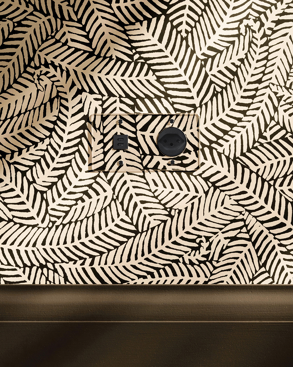 Kew Dvojitá zásuvka USB-C 30 W a zásuvka typu J (švýcarská) – Průhledné | Černá