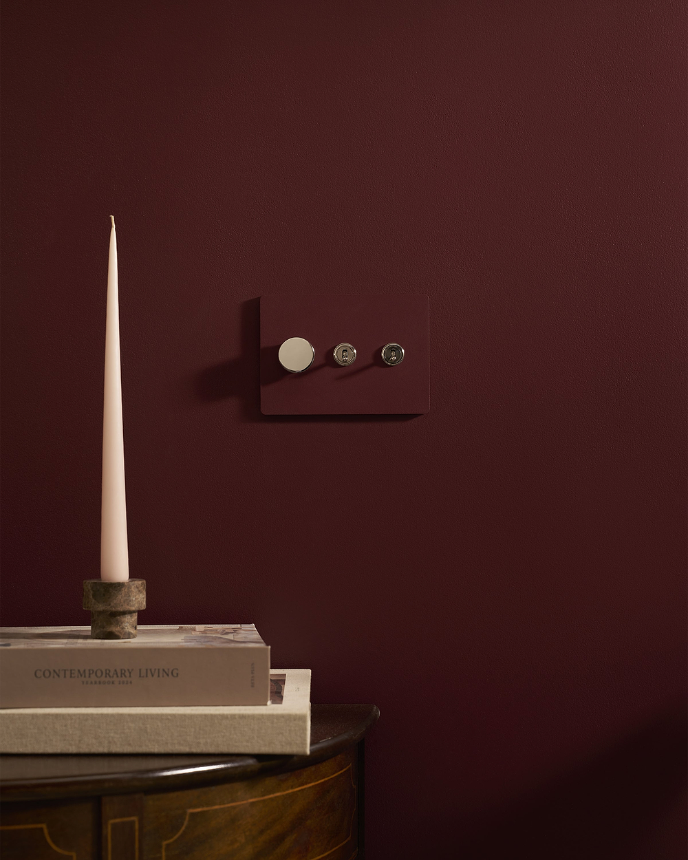 Grove 3G 2x Toggle & Dimmer Switch – Paintable Polished Nickel