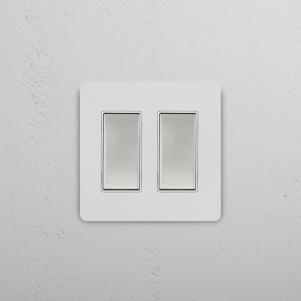Grove 2G Rocker Switch – Paintable Polished Nickel | White
