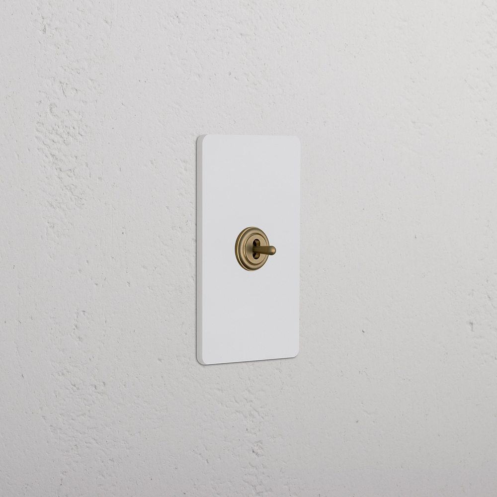 Grove 1G Center Retractive Toggle Switch – Paintable Antique Brass