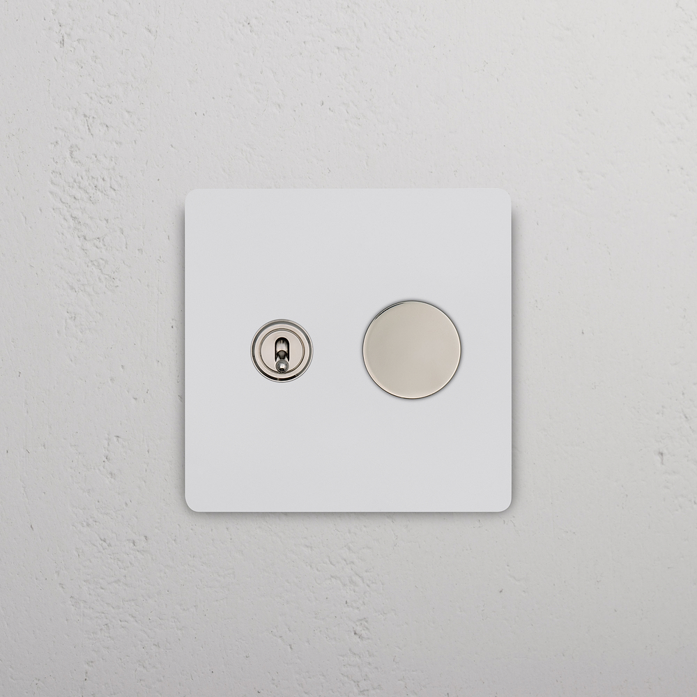 Grove 2G Toggle & Dimmer Switch – Paintable Polished Nickel