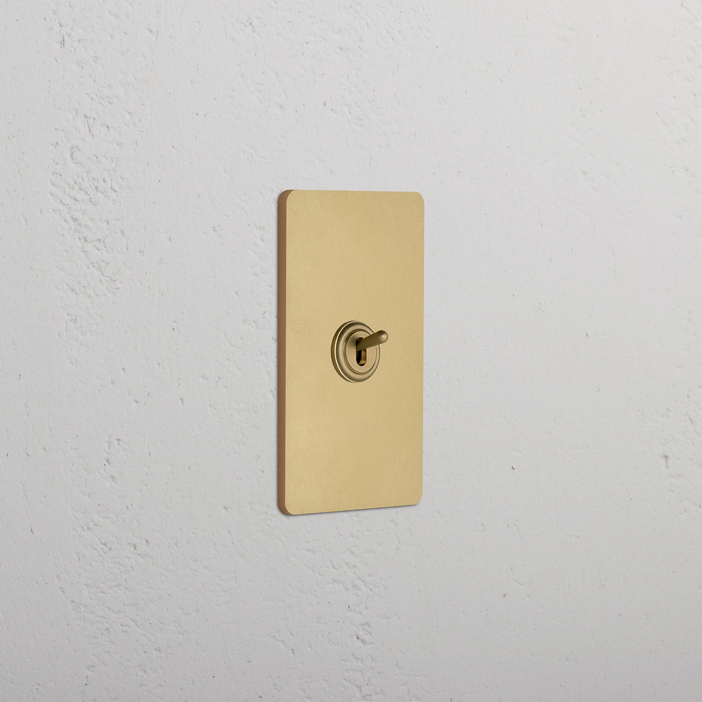 Grove 1G Retractive Toggle Switch - Antique Brass