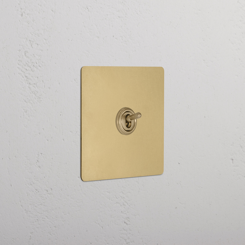 1G Retractive Toggle Switch - Antique Brass