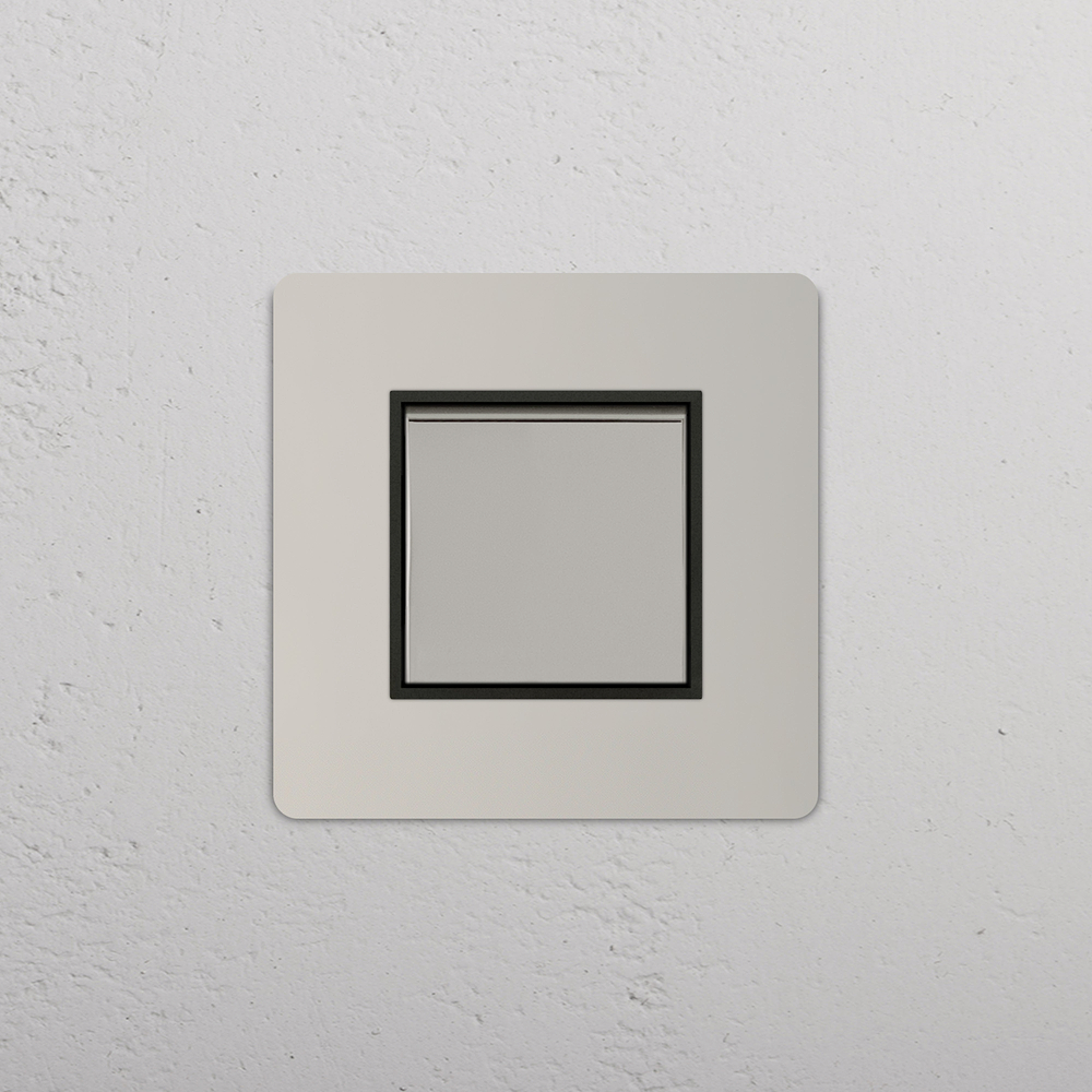 Grove Single Retractive Rocker Switch - Polished Nickel | Black