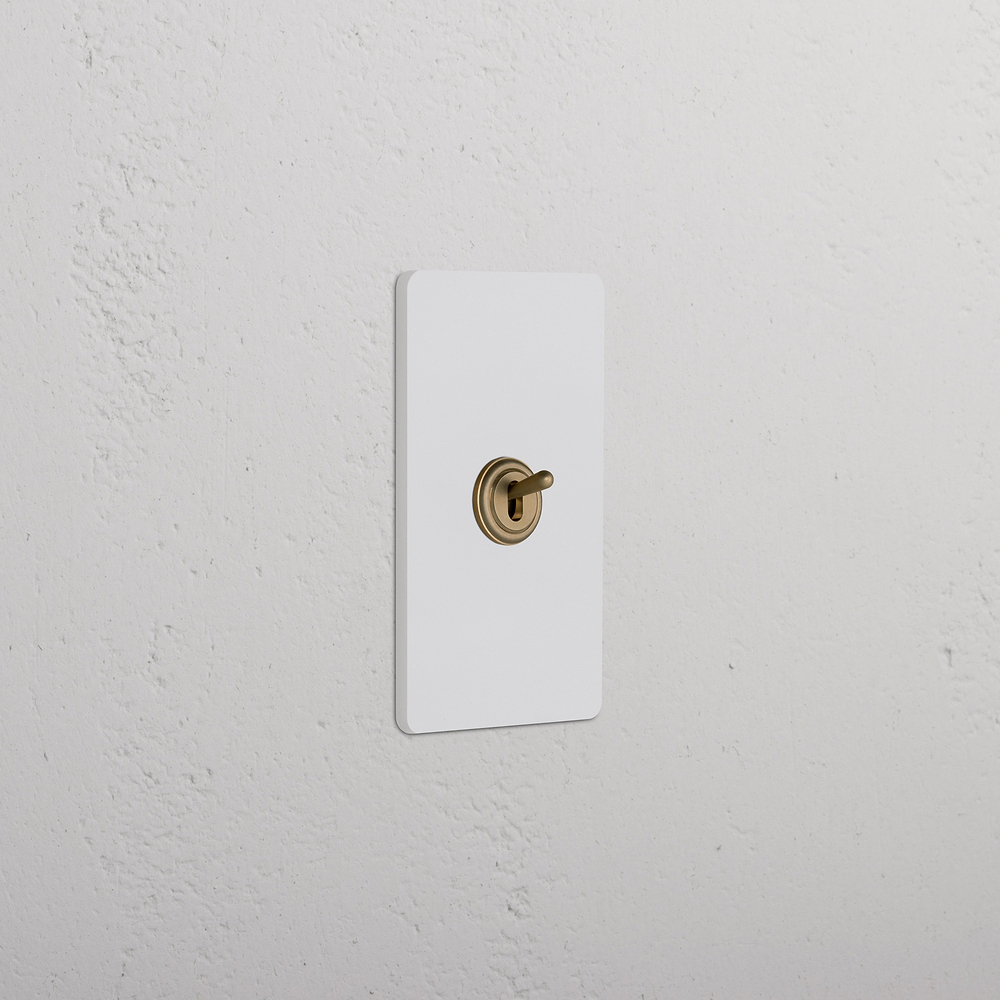 Grove 1G Retractive Toggle Switch – Paintable Antique Brass