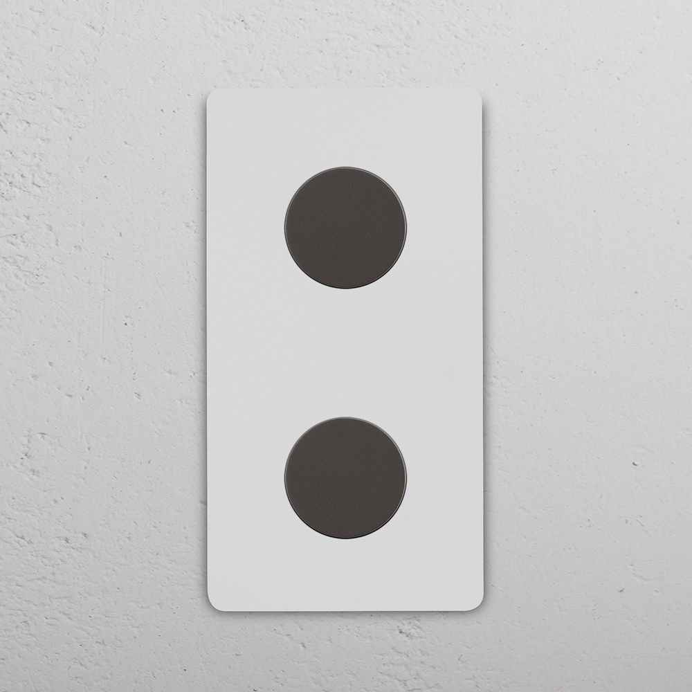 Grove Double 2x Vertical Dimmer Switch – Paintable Bronze