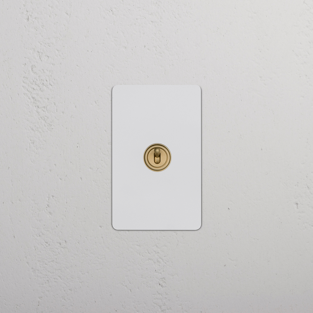 Kew 1G Retractive Toggle Switch - Paintable Antique Brass