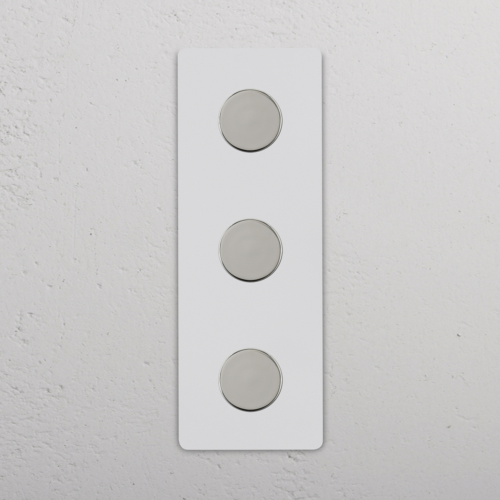 Grove Variateur Multidirectionnel Vertical x3 (Plaque Triple) – Nickel Poli à Peindre