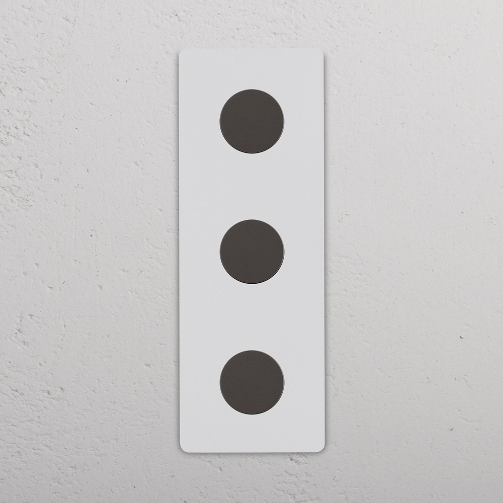 Grove Triple 3x Vertical Dimmer Switch – Paintable Bronze