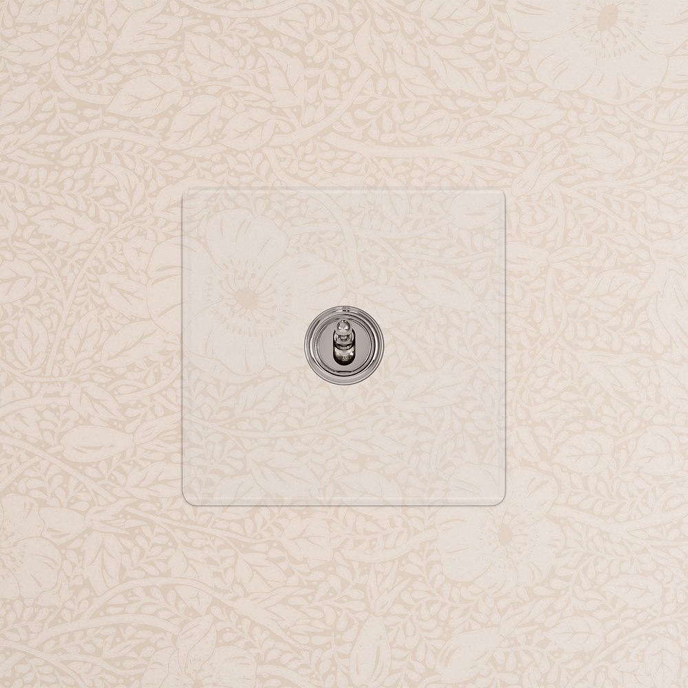 1G Retractive Toggle Switch - Clear Polished Nickel