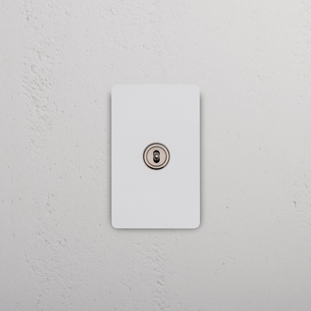 Grove 1G Center Retractive Toggle Switch – Paintable Polished Nickel