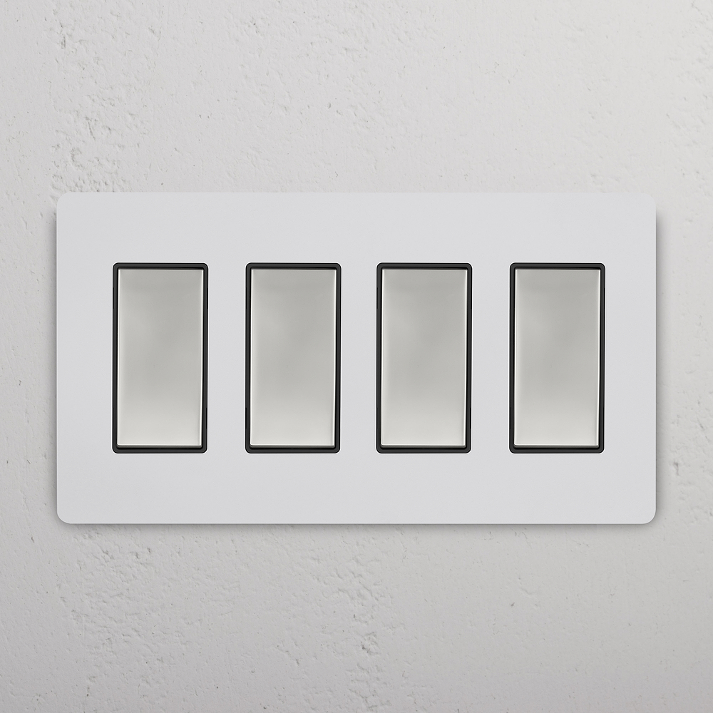 Grove 4G Rocker Switch – Paintable Polished Nickel | Black