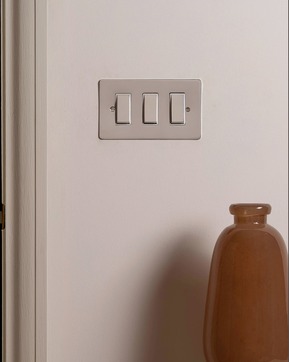 3G Two Way Rocker Switch - Polished Nickel | White