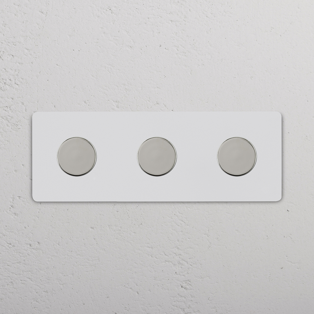 Grove Triple 3x Dimmer Switch – Paintable Polished Nickel