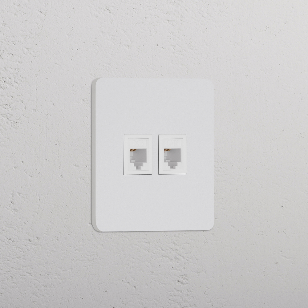 Grove 2-Module 2x RJ45 Socket – Paintable | White