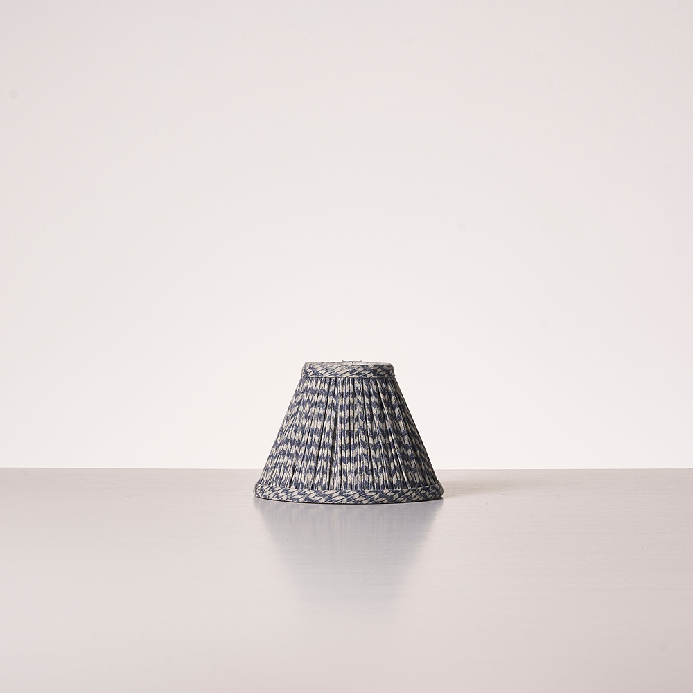 Cotswold Small Pleated Patterned Shade – Slate Blue