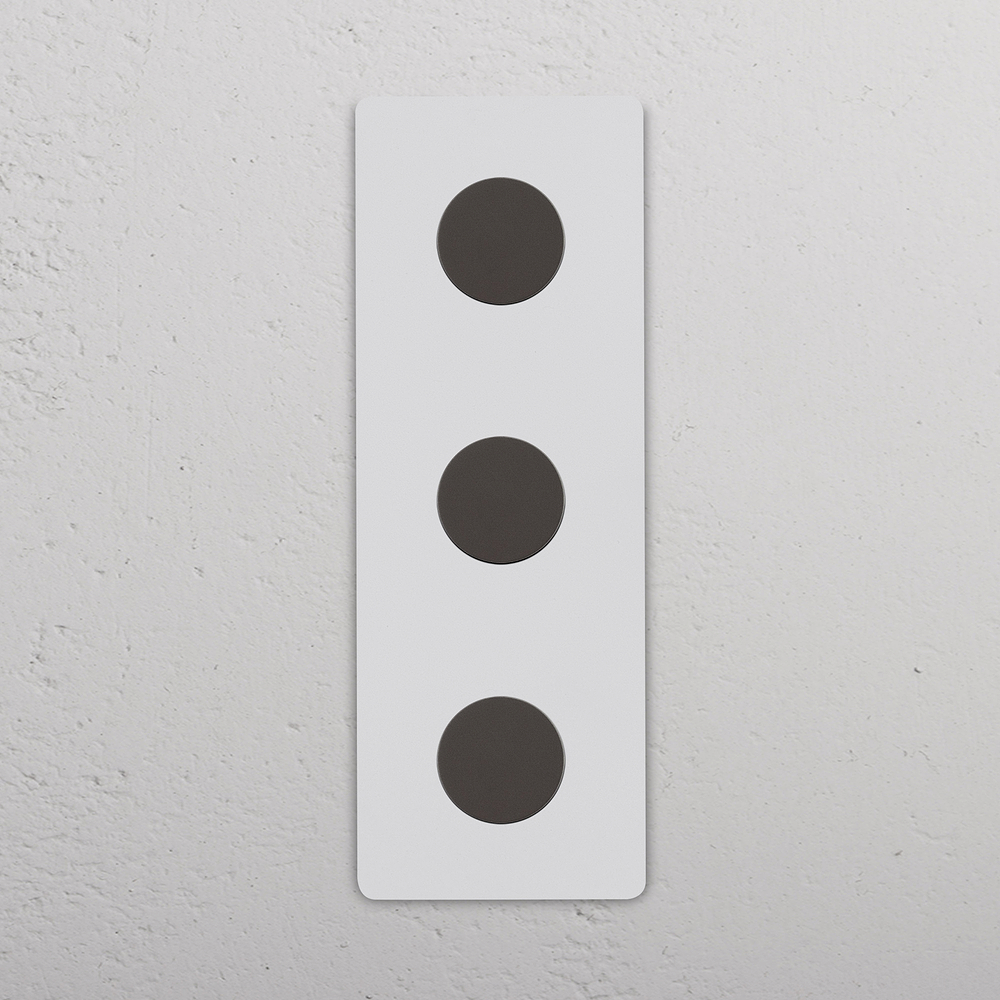 Grove Triple 3x Vertical Multiway Dimmer Switch – Paintable Bronze