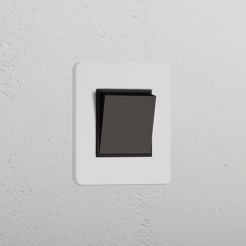 Grove Single Retractive Rocker Switch – Paintable Bronze | Black