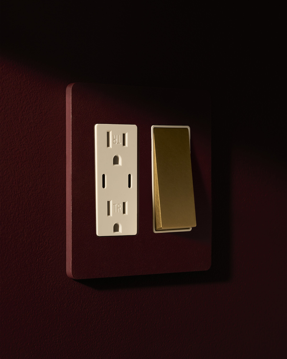 Grove 2G Rocker Switch & Fast Charge USB – Paintable Antique Brass | White
