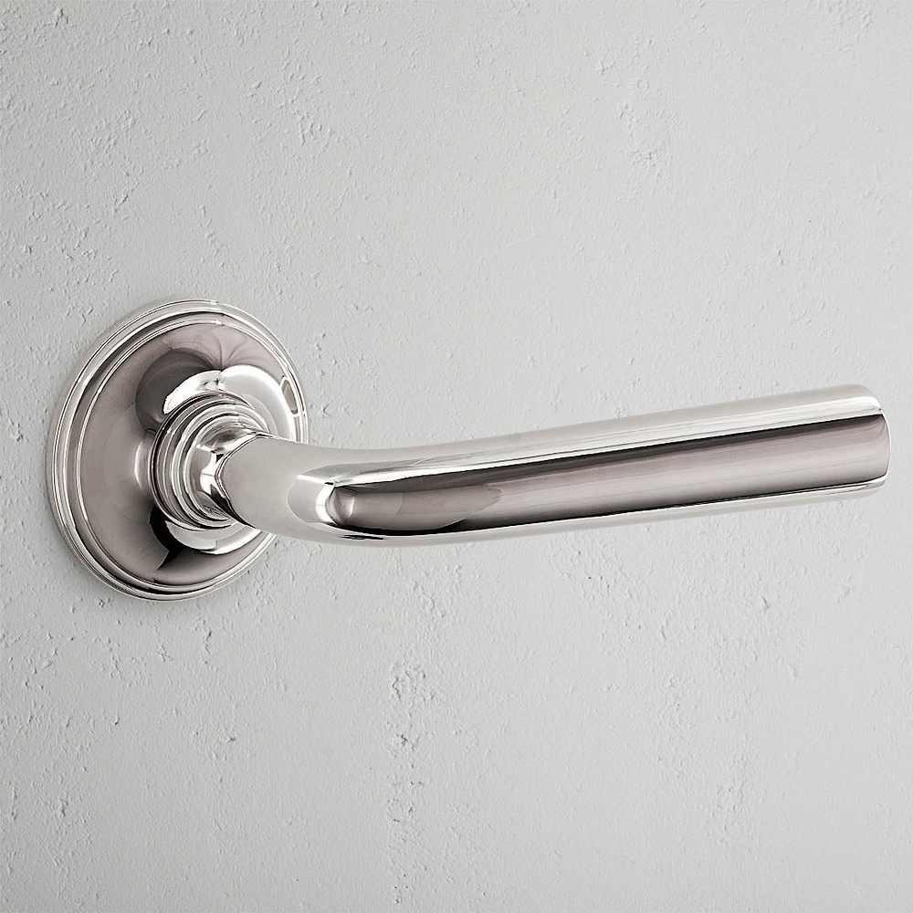 Apsley Unsprung Door Handle (Scandinavian) - Polished Nickel