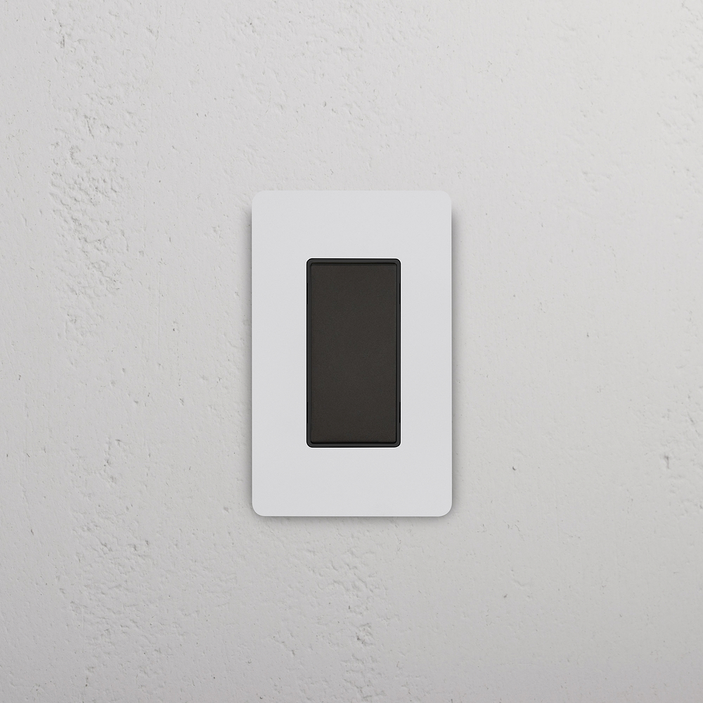 Grove 1G Center Retractive Rocker Switch – Paintable Bronze | Black