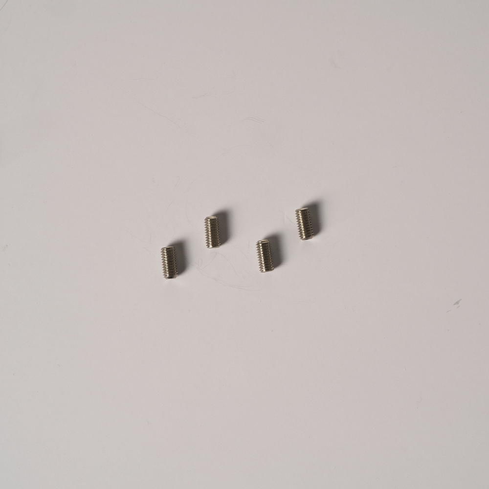 M5 x 12mm Wall Light Grub Screw x4  – Polished Nickel