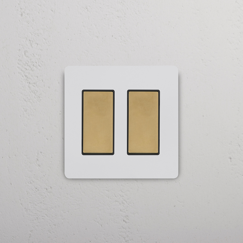 Grove 2G Rocker Switch – Paintable Antique Brass | Black