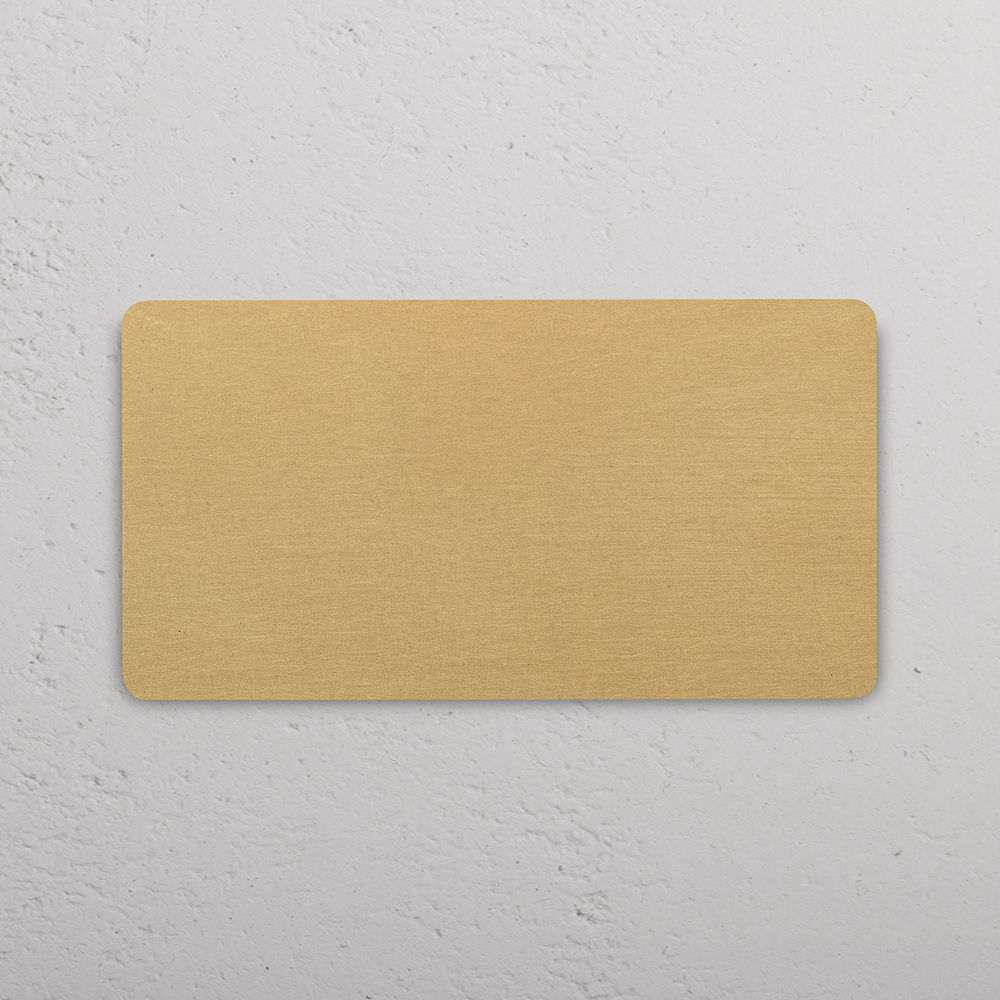 Grove Double Blank Plate - Antique Brass