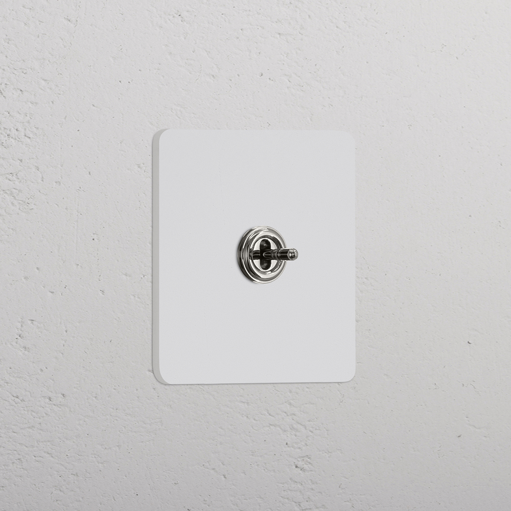 Grove Single Centre Retractive Toggle Switch – Paintable Polished Nickel