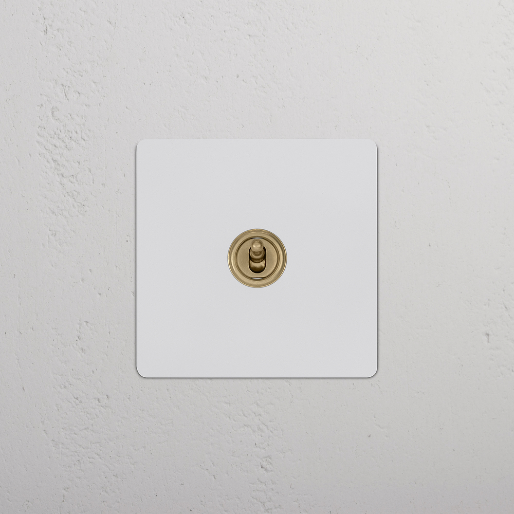 1G Retractive Toggle Switch - Paintable Antique Brass
