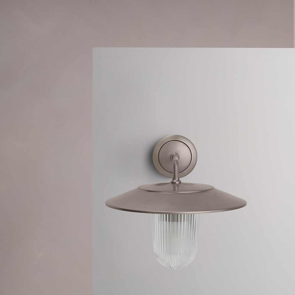 Kensington Wall Light Fluted Glass – Satin Nickel