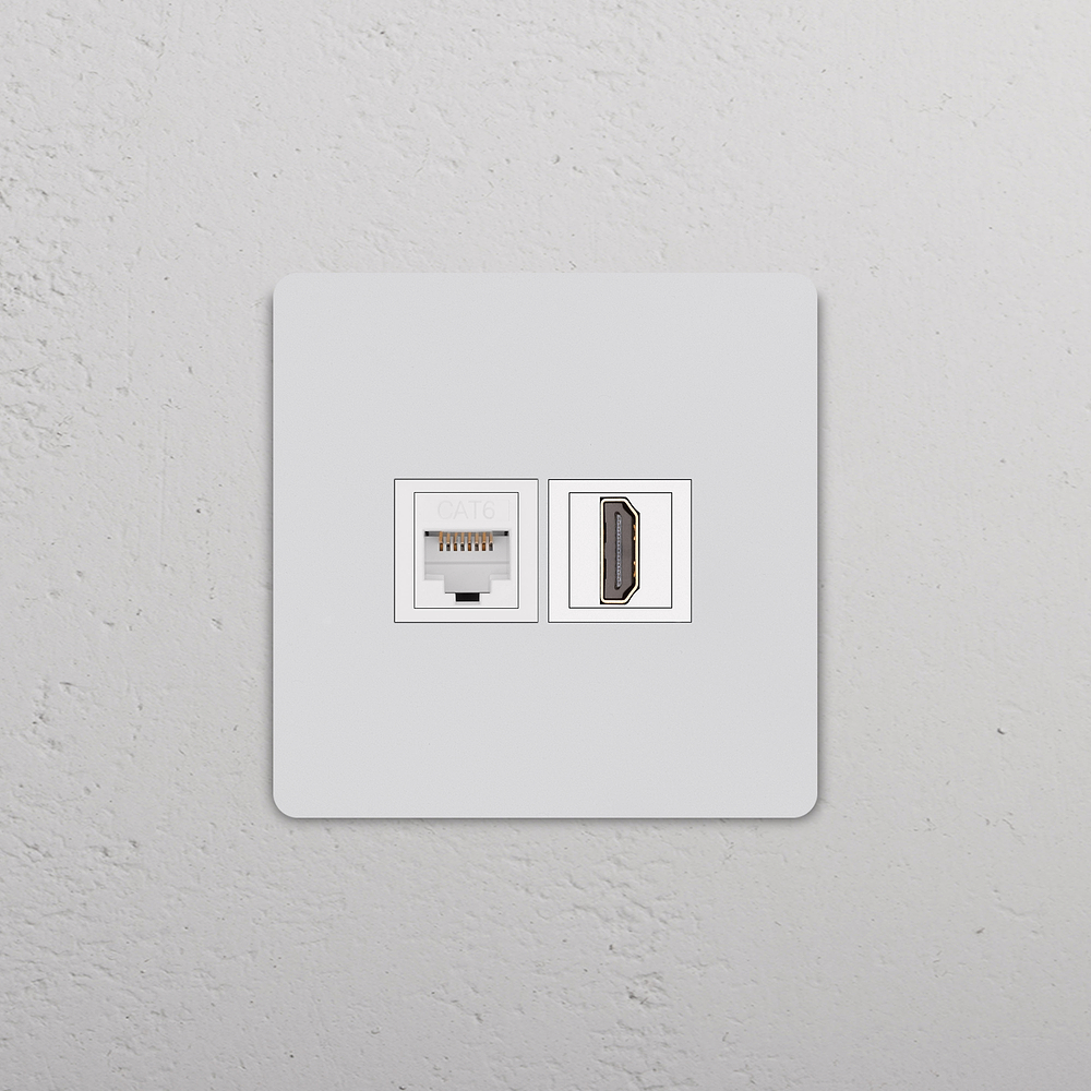 Grove Enkele RJ45 en HDMI voedingsmodule – Beschilderbaar | Wit