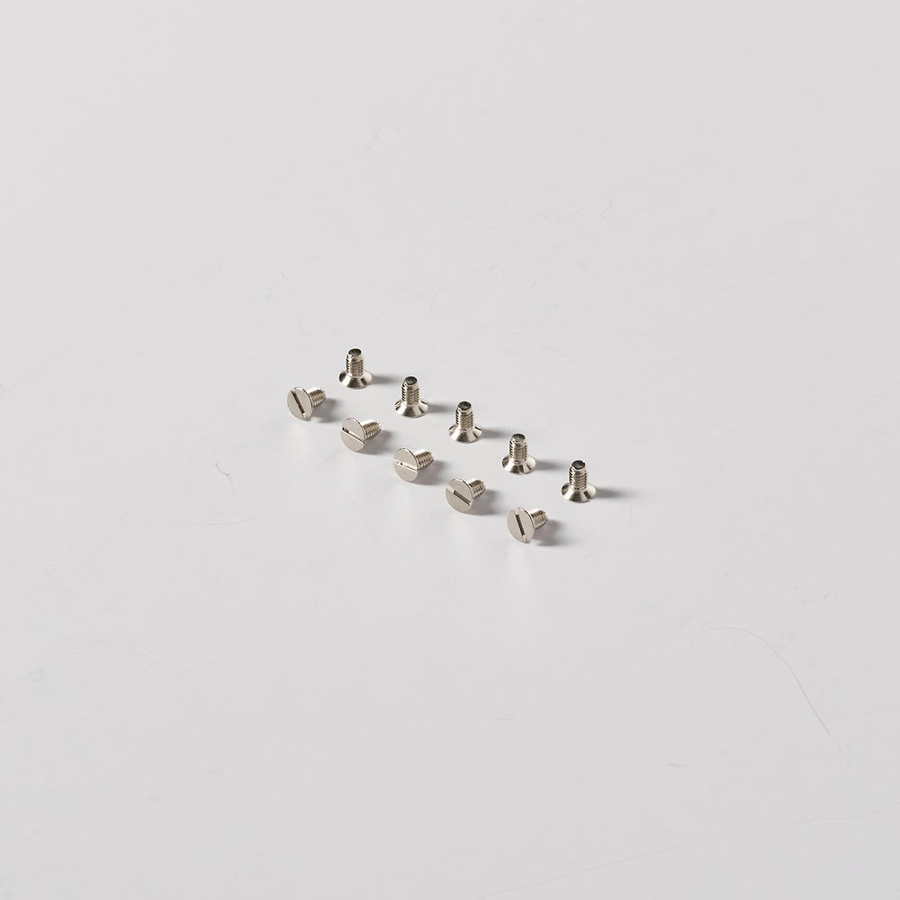 M3.5 x 5mm front plate screws x10 – Polished Nickel