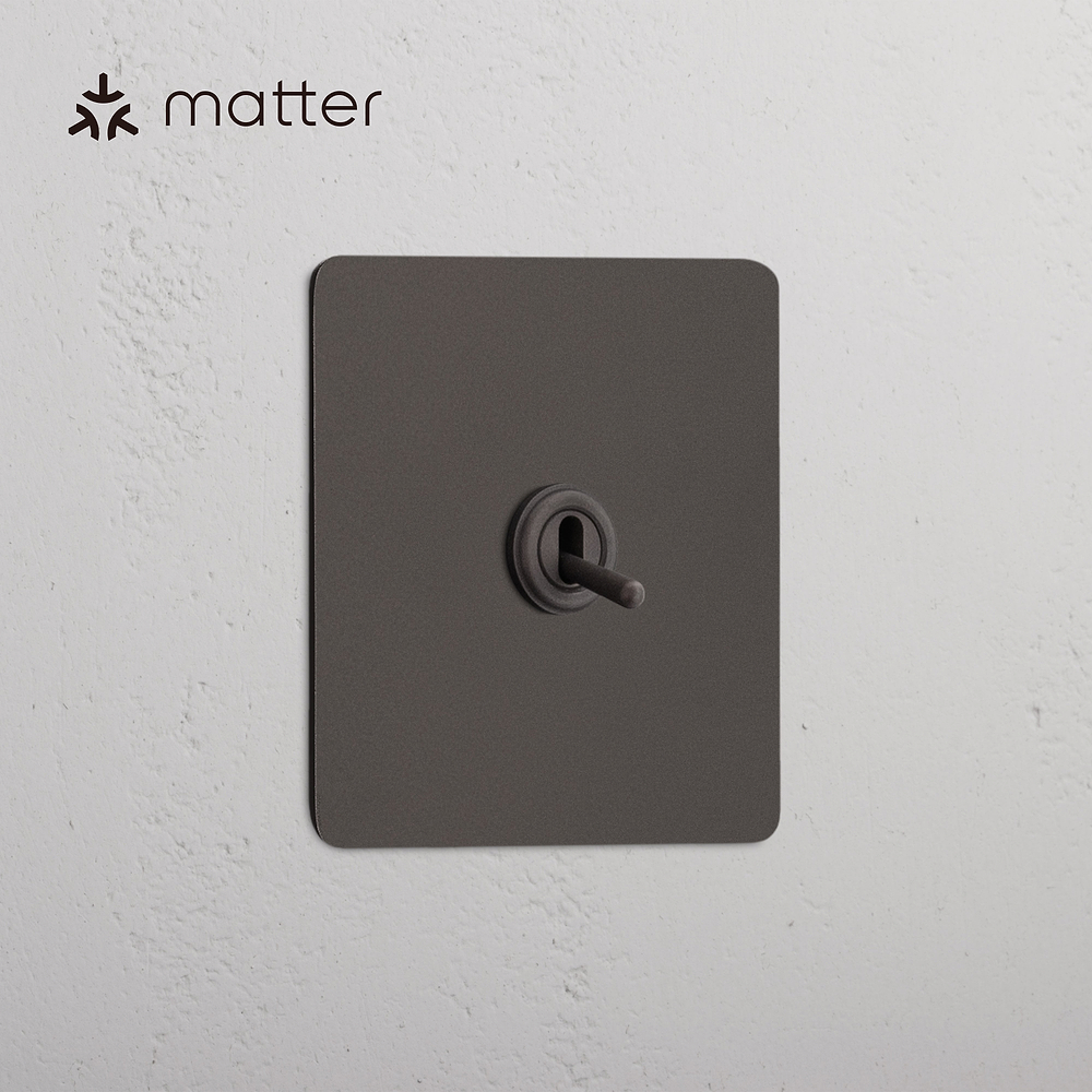Single Smart Retractive Toggle Switch – Bronze