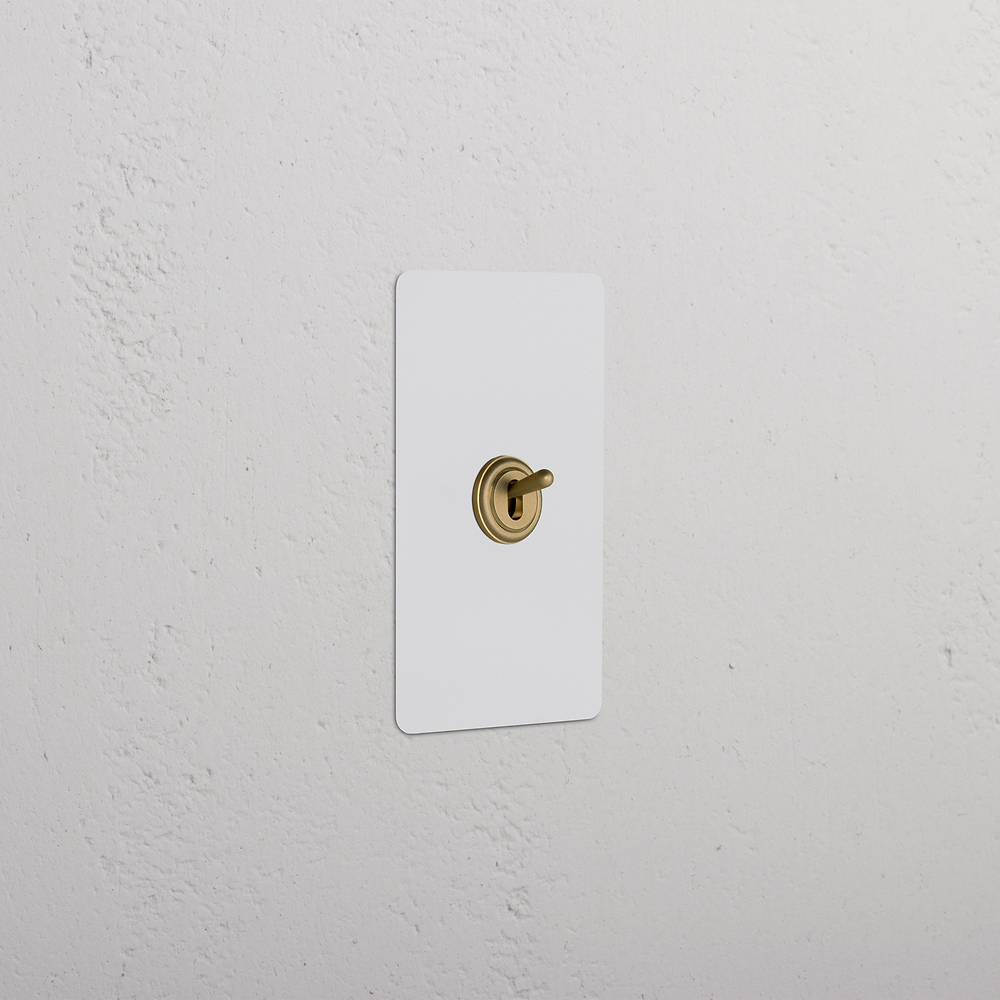 Kew 1G Retractive Toggle Switch - Paintable Antique Brass