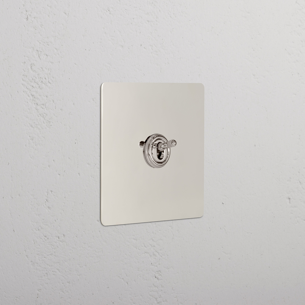 1G Retractive Toggle Switch - Polished Nickel