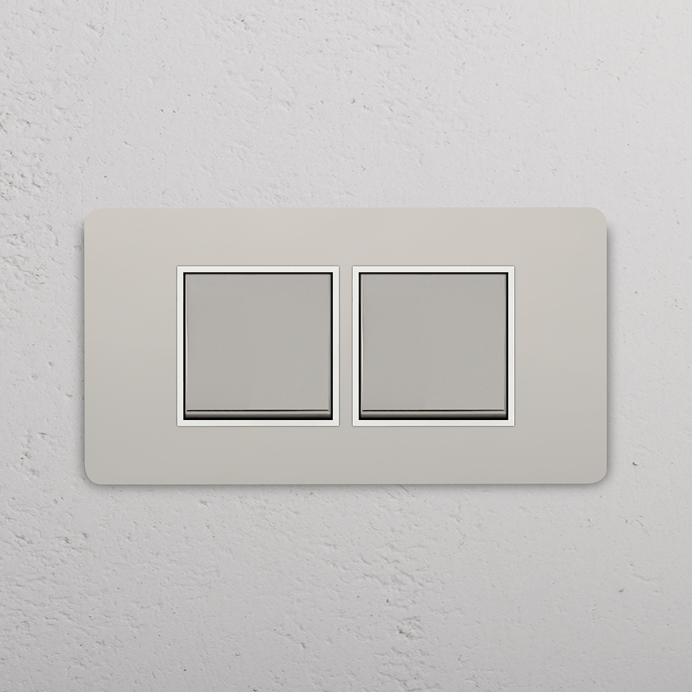 Grove 4-Module 2x Rocker Switch - Polished Nickel | White