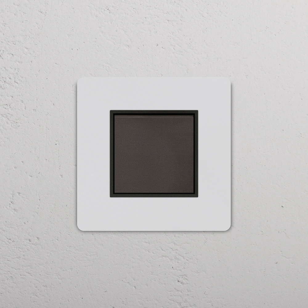 Grove Single Retractive Rocker Switch – Paintable Bronze | Black