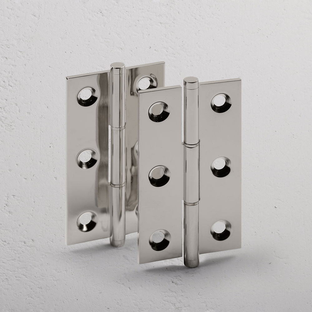 Cedar Cabinet Hinge Pair - Polished Nickel